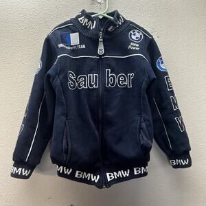 BMW Power Sauber Zip Jacket F1 Formula Team Racing Moto Youth Medium Boys